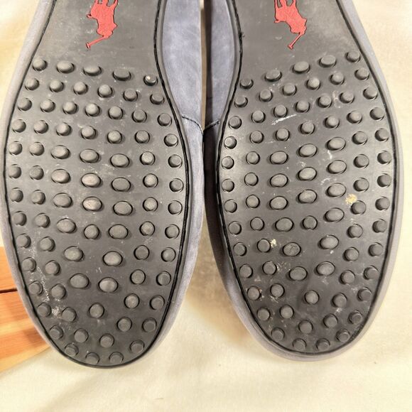 Polo Ralph Lauren Woodley Driver Loafer Mens 14 Gray Suede Moccasin Shoe Slip On - Picture 7 of 10